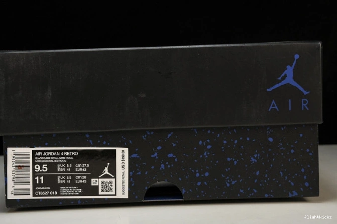 Black 4 Game CT8527-018 Retro Royal Jordan 0717